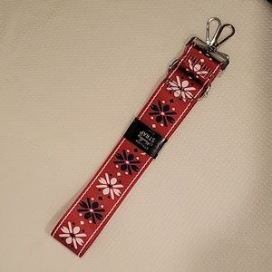 Strap handbag by K. Carroll red white and navy